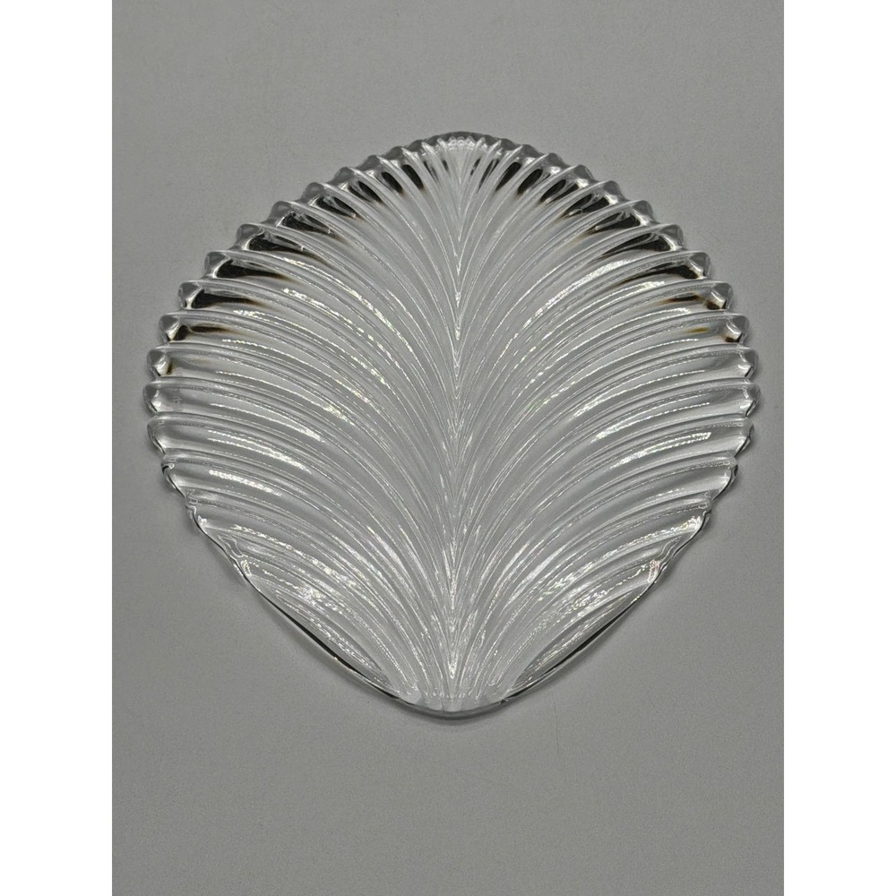 Nachtmann‎ Vivendi Clear Crystal Leaf Glass Plates Set of 8 Riedel Germany 6.5in